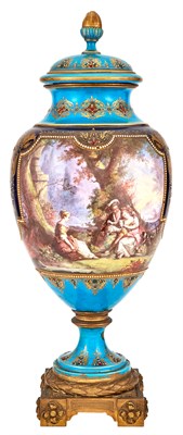 Lot 226 - Sèvres Style Gilt-Metal Mounted Gilt and...