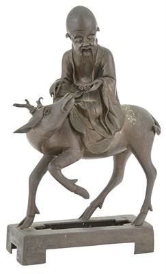 Lot 118 - A Chinese Bronze Figural Censer Qing Dynasty...