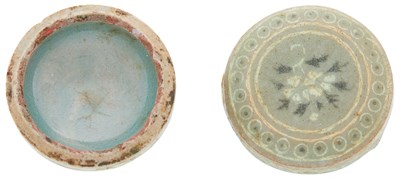 Lot 328 - A Korean Slip-Decorated Miniature Box and...