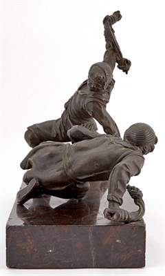 Lot 542 - Bronze Group of Two Men Playing Blind Man's...