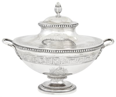 Lot 117 - American Coin Silver Covered Soup Tureen Jones,...