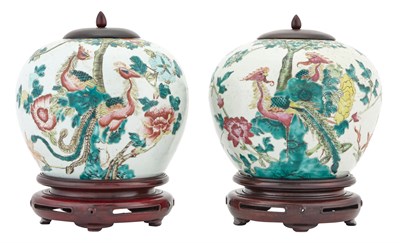 Lot 249 - Pair of Chinese Polychrome Decorated Porcelain...