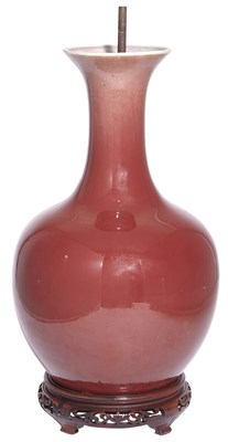 Lot 280 - A Chinese Oxblood Glazed Porcelain Vase Qing...