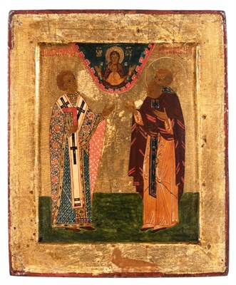Lot 175 - Russian Icon of Saint Nikita, Bishop of...