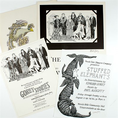 Lot 242 - Edward Gorey Group of signed theater related...