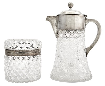 Lot 330 - Edward VII Sterling Silver-Mounted Cut-Glass...