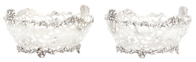 Lot 328 - Pair of Victorian Sterling Silver Dessert...