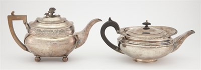 Lot 193 - Two George III Sterling Silver Teapots The...