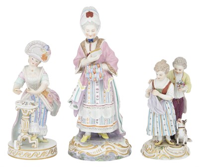 Lot 164 - Group of Three Continental Porcelain Figures...