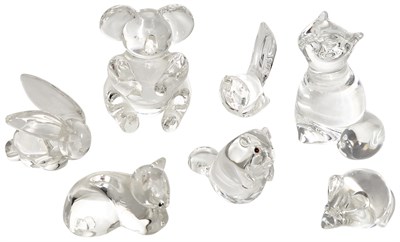 Lot 134 - Group of Seven Steuben Glass Figures of...