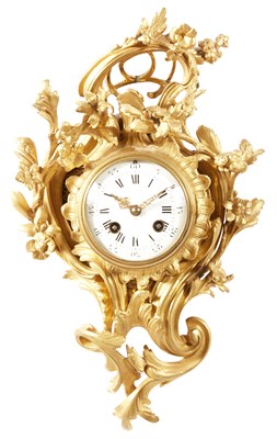 Lot 167 - Louis XV Style Gilt-Bronze Cartel Clock Samuel...