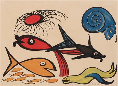 Lot 20 - Alexander Calder (1898-1976) SEAL Color...
