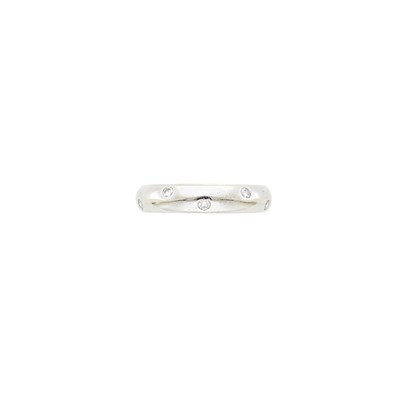 Lot 89 - Tiffany & Co. Platinum and Diamond 'Etoile' Band Ring