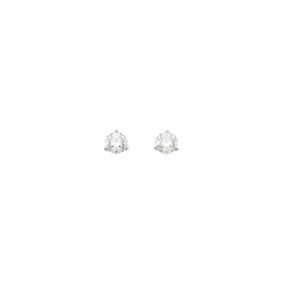 Lot 44 - Pair of White Gold and Diamond Stud Earrings