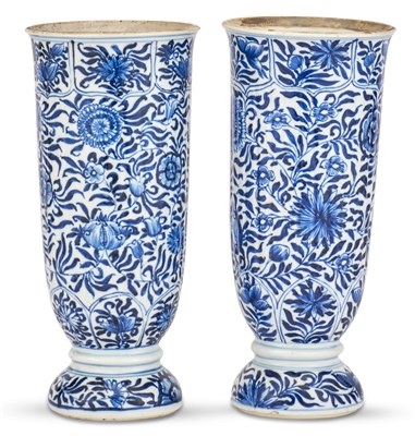 Lot 1116 - Pair of Chinese Blue and White Porcelain Deep...