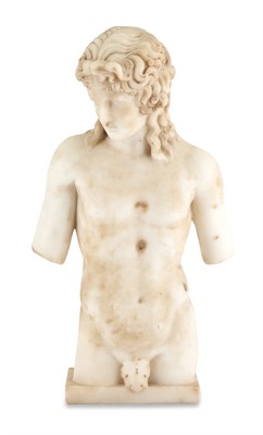 Lot 267 - Italian Carved Alabaster Figure of a Youth...