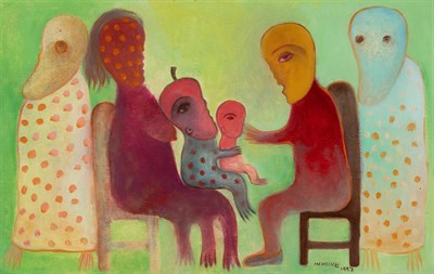 Lot 49 - Manuel Mendive Cuban, b. 1944 Untitled, 1997...