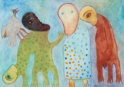 Lot 50 - Manuel Mendive Cuban, b. 1944 Untitled, 1997...