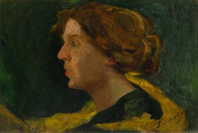 Lot 10 - Leopoldo Romanach Cuban, 1862-1951 Retrato de...