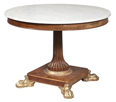 Lot 250 - Continental Mahogany, Parcel-Gilt and White...