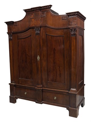 Lot 293 - Baltic Mahogany Armoire 19th Century The...