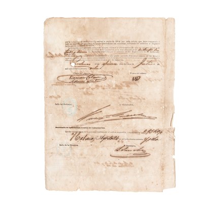 Lot 1064 - [CUBA-SLAVERY] Group of five Cuban Chinese...