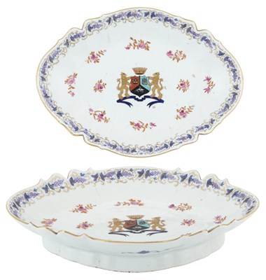 Lot 132 - Pair of Chinese Export Style Porcelain Footed...