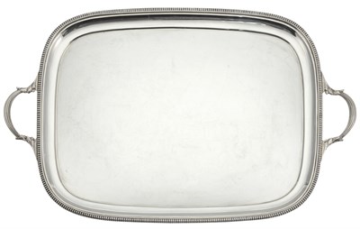 Lot 343 - English Sterling Silver Two-Handled Tray...