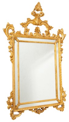 Lot 77 - Italian Rococo Style Giltwood Mirror Height 4...