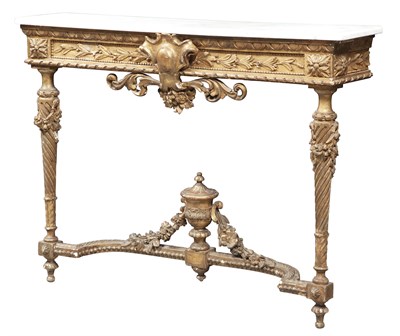Lot 154 - Louis XVI Style Giltwood and Gilt Composition...