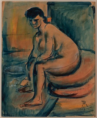Lot 8 - Georges Rouault French, 1871-1958 Nu Assis,...