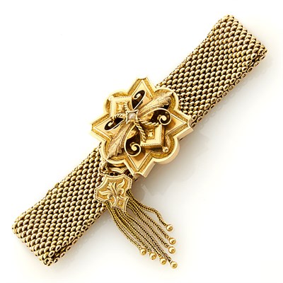 Lot 159 - Gold Slide Tassle Fringe Bracelet