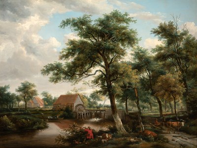 Lot 95 - Attributed to John Collins A Suffolk Landscape...
