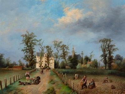 Lot 98 - Jan Fabius Dutch, 1820-1889 A View of the...