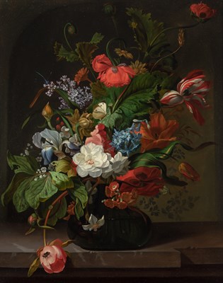 Lot 26 - Circle of Rachel Ruysch Floral Still Life on a...