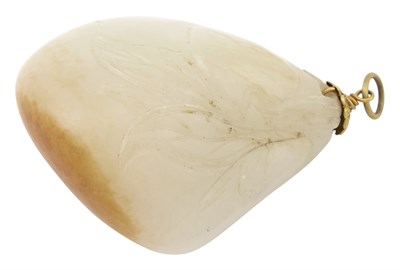 Lot 39 - A Chinese White Jade Pebble Qing Dynasty With...