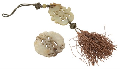 Lot 48 - Two Chinese Jade Pendants Republic Period...
