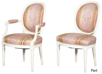 Lot 159 - Set of Ten Louis XVI Style White-Painted...