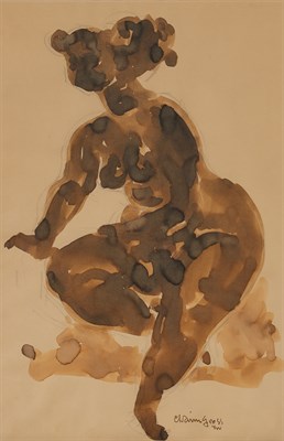 Lot 42 - Chaim Gross American, 1904-1991 Seated Woman...