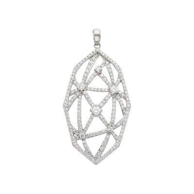 Lot 57 - White Gold and Diamond Pendant