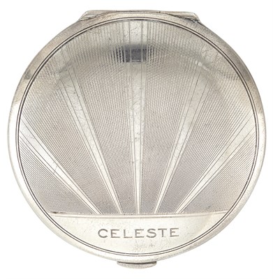 Lot 5 - CELESTE HOLM Cartier Silver Compact from His...