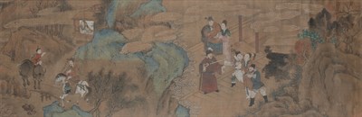 Lot 162 - A Chinese School Ink and Color Painting on...