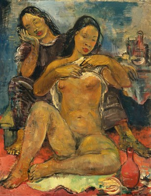Lot 1071 - Maxim Kopf Austrian, 1892-1958 Tahitian Women...