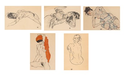 Lot 196 - Egon Schiele (1890-1918) HANDZEICHNUNGEN Five...