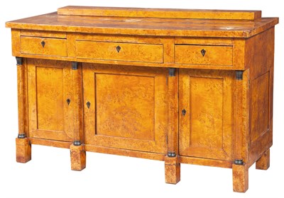 Lot 263 - Biedermeier Burr Elm and Part-Ebonized...