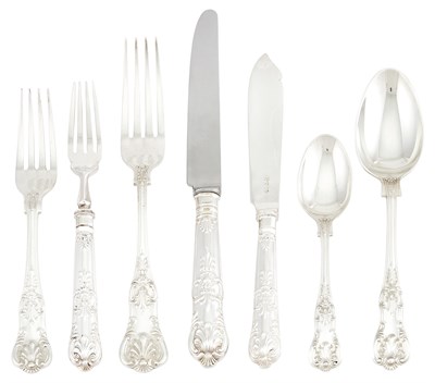 Lot 346 - English Sterling Silver Queen's Pattern...