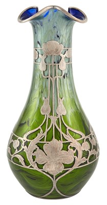 Lot 300 - Unsigned Loetz Silver Overlay Glass Titania...