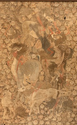 Lot 1234 - A Japanese Embroidered Silk Tapestry Edo-Meiji...