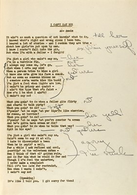 Lot 11 - OKLAHOMA! Celeste Holm's annotated script and...