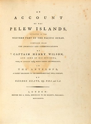 Lot 1077 - [TRAVEL] KEATE, GEORGE. An Account of the...